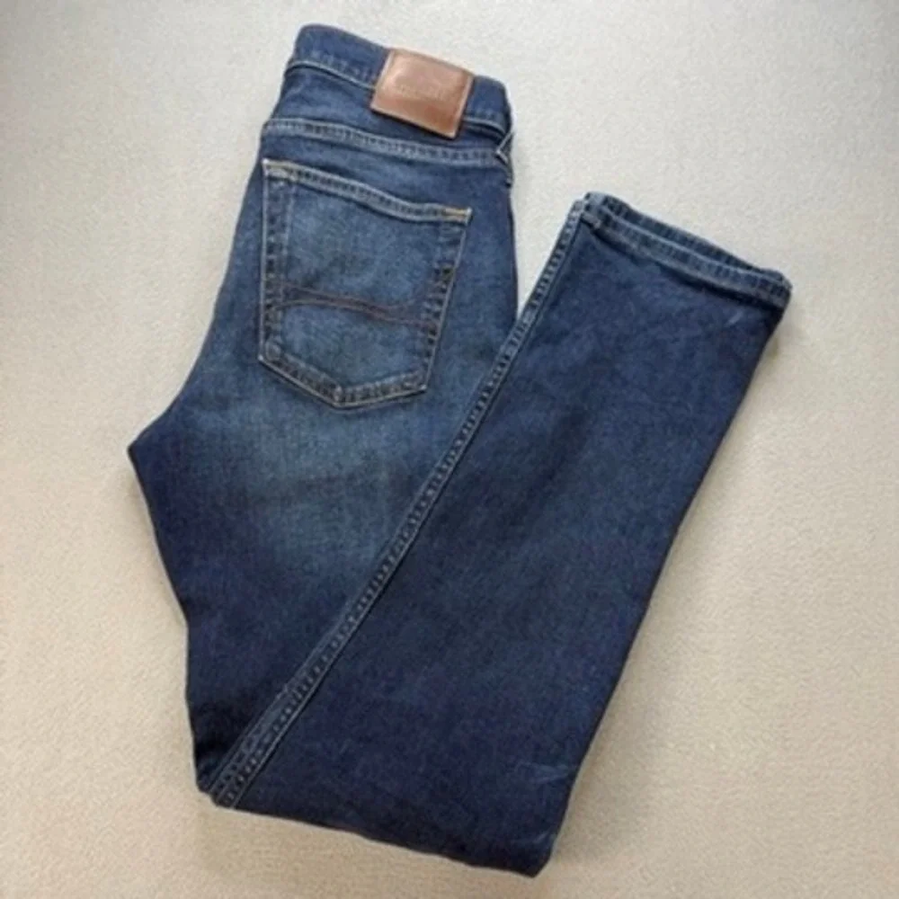 Hollister Slim Straight Epic Flex Jeans 32x34 (FIT 32x33) Dark Wash Blue Denim